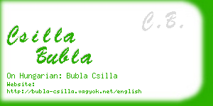 csilla bubla business card